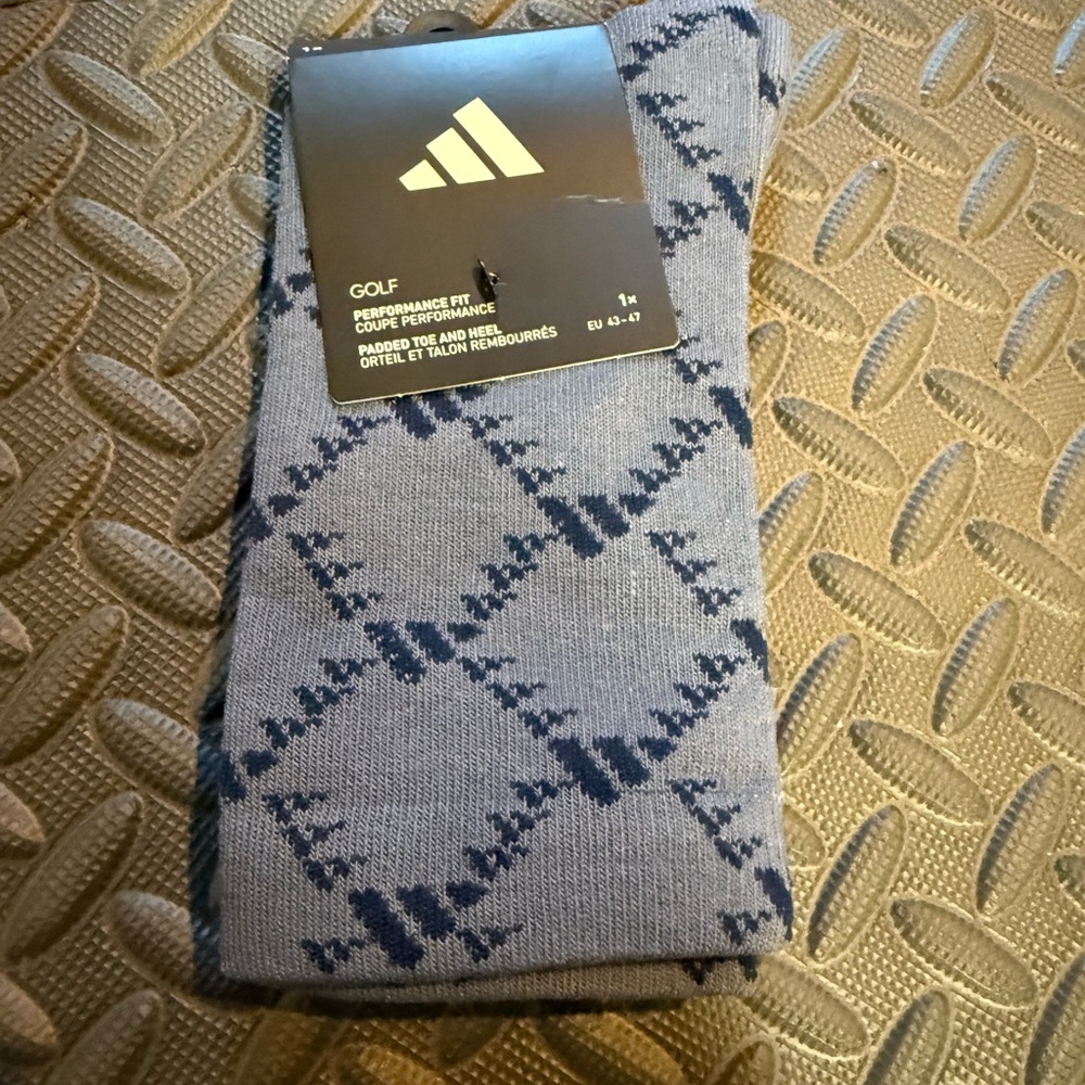 Adidas Men's Gray and Blue Golf Socks